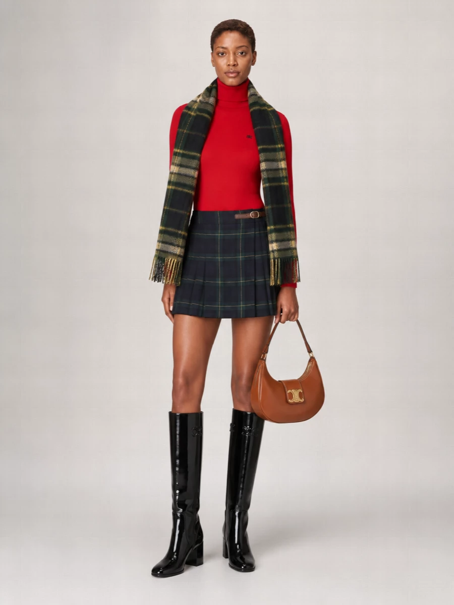 Celine Wool Turtleneck Long Sleeve Top