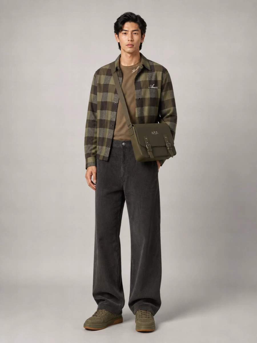 Amiri cotton flannel shirt jacket