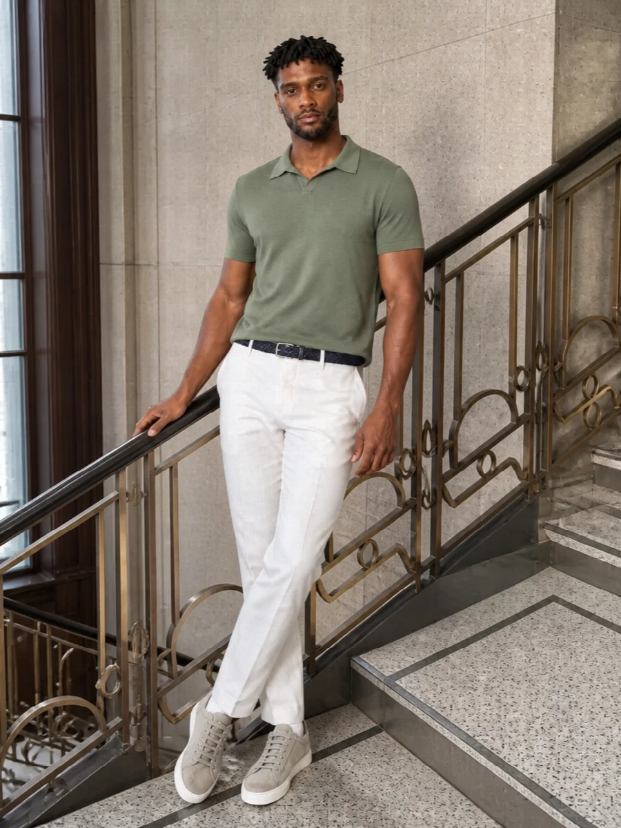 Dondup sage polo off white chinos tods sneakers
