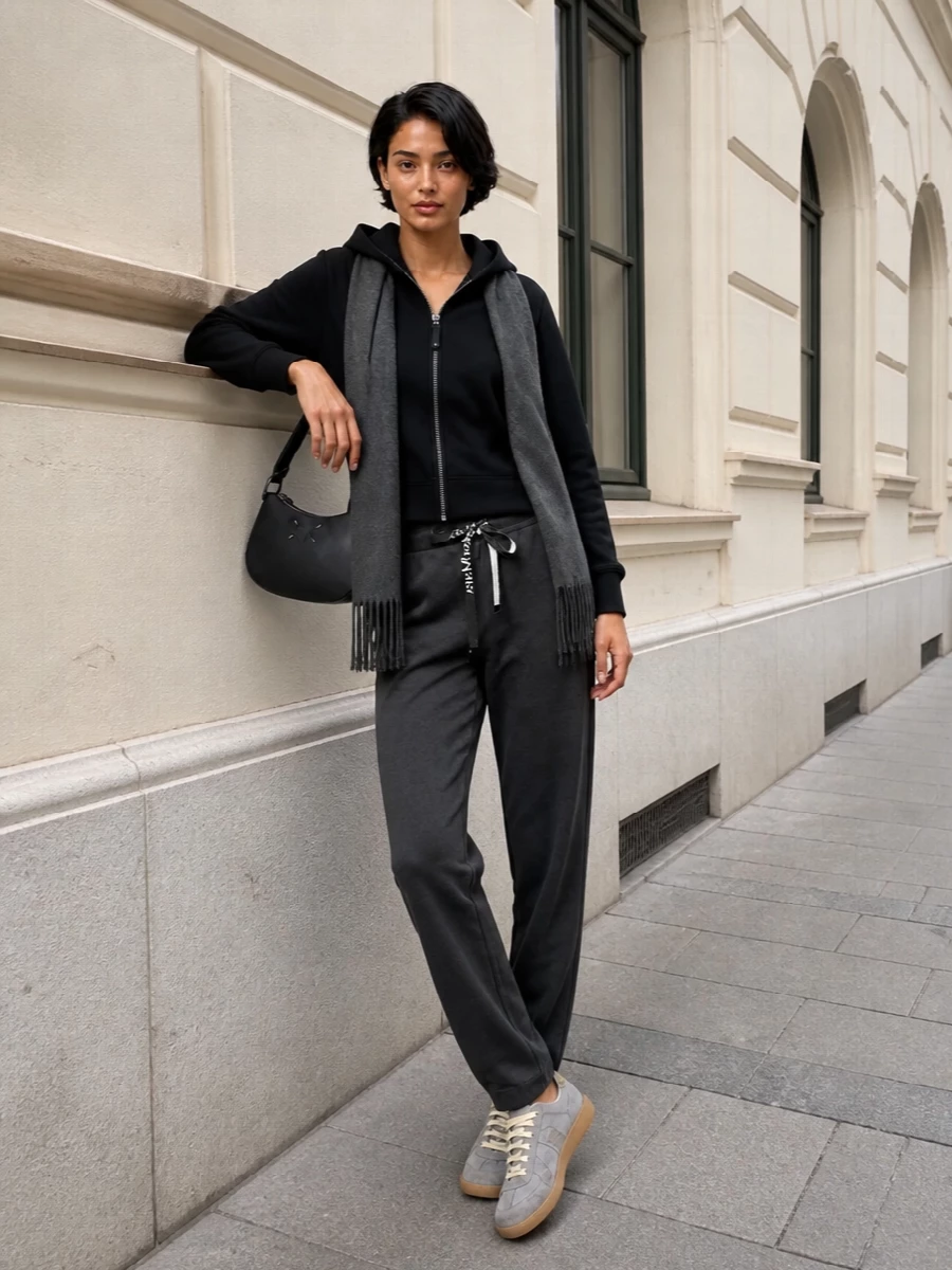 Max mara joggers hoodie margiela sneakers
