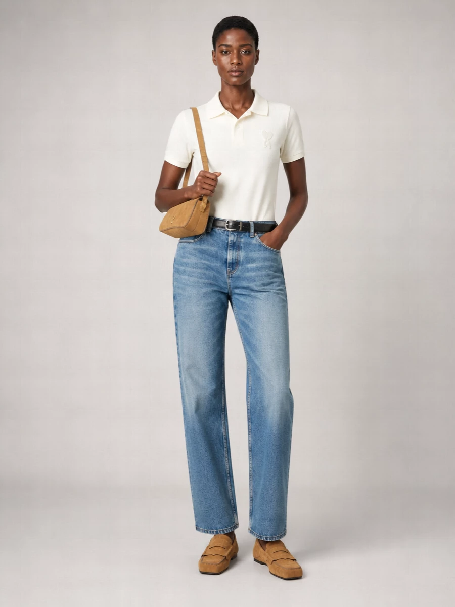 Ami Paris Denim Flared Jeans