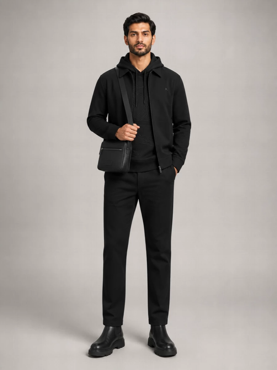 Burberry Wool Twill Zip-Up Jacket
