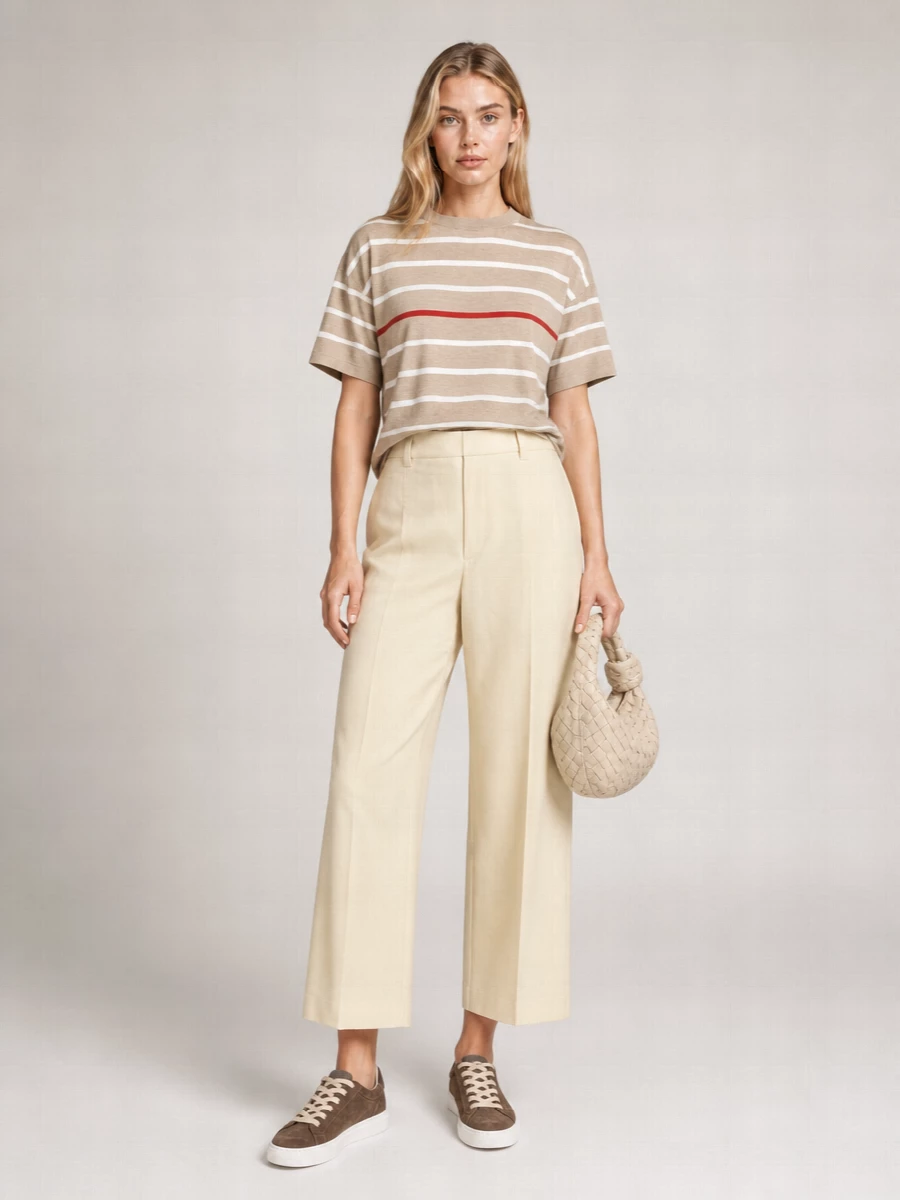 Brunello Cucinelli Cashmere Wool Short-Sleeve Round-Neck Sweater