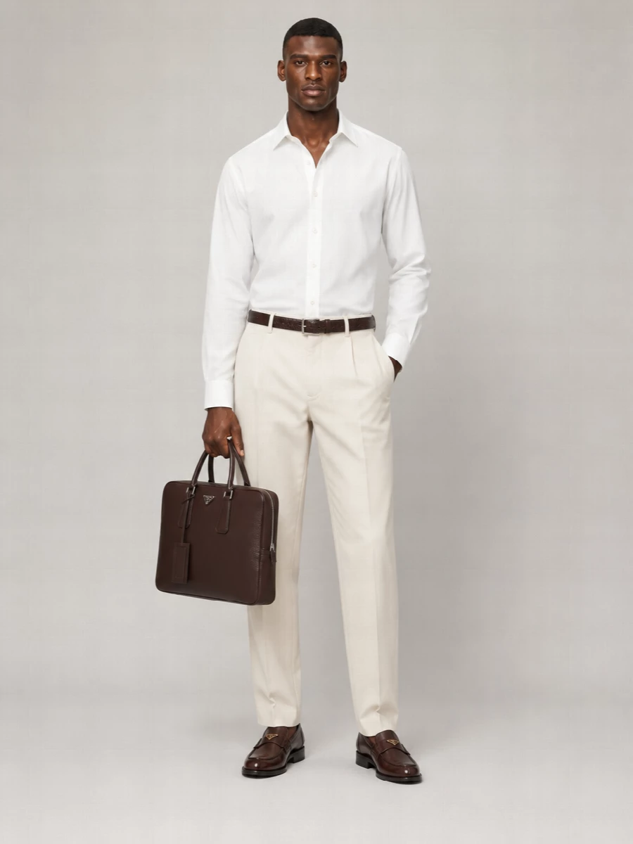 Prada Straight-Leg Cotton Trousers