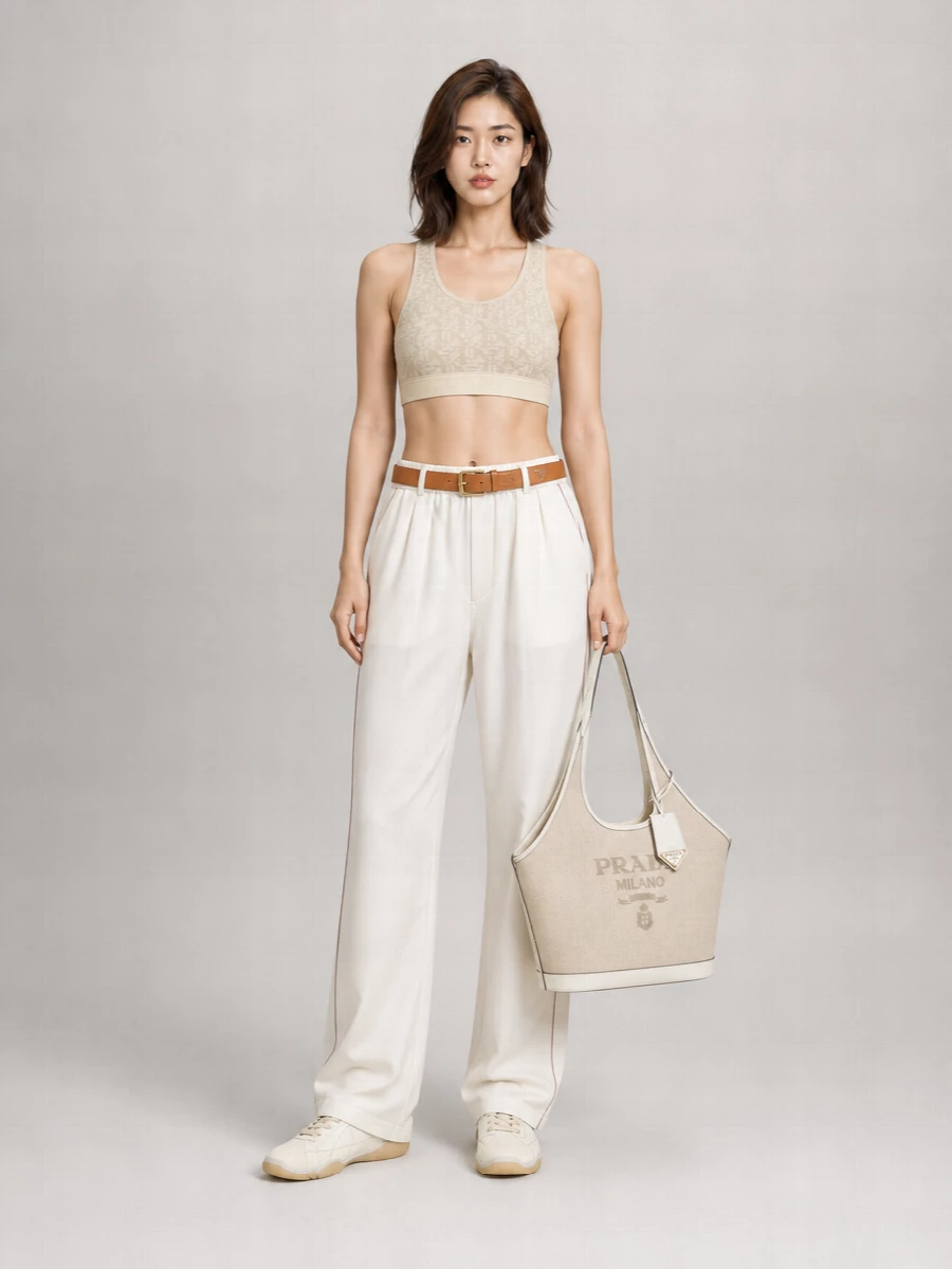 Palm Angels Cropped Embroidered Racerback Top