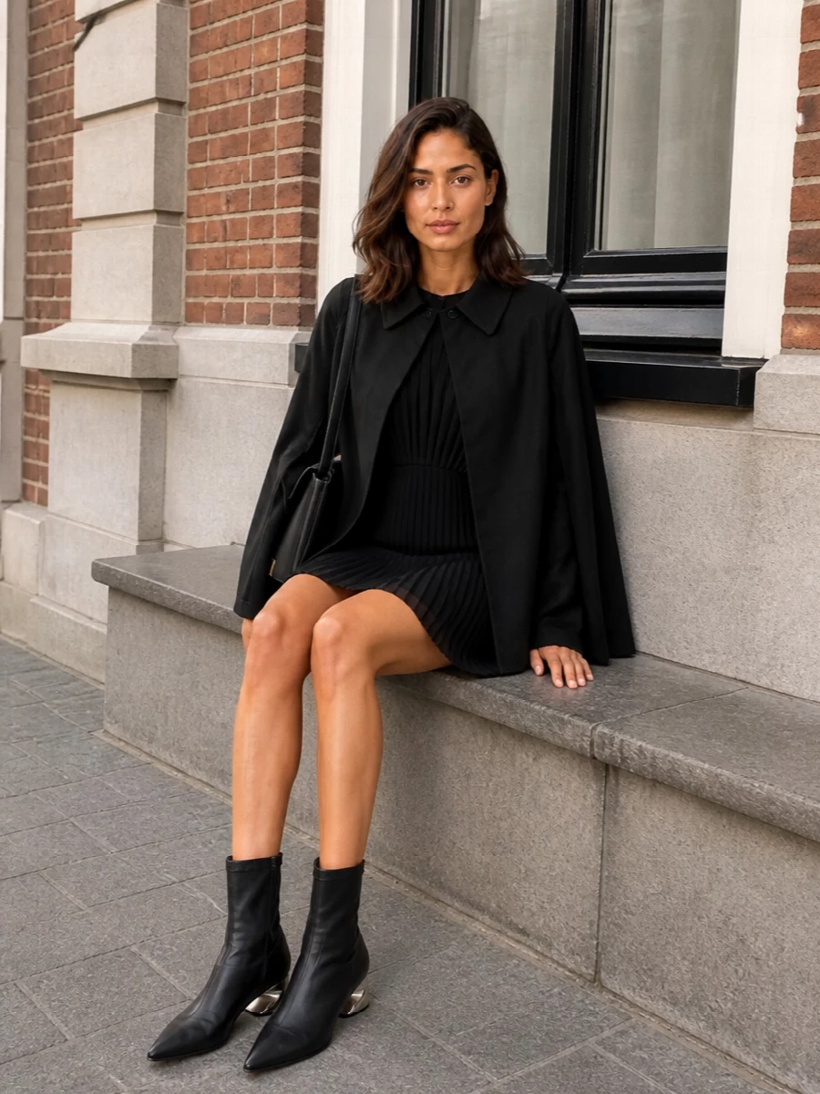 Margiela cape dress jil sander sock boots