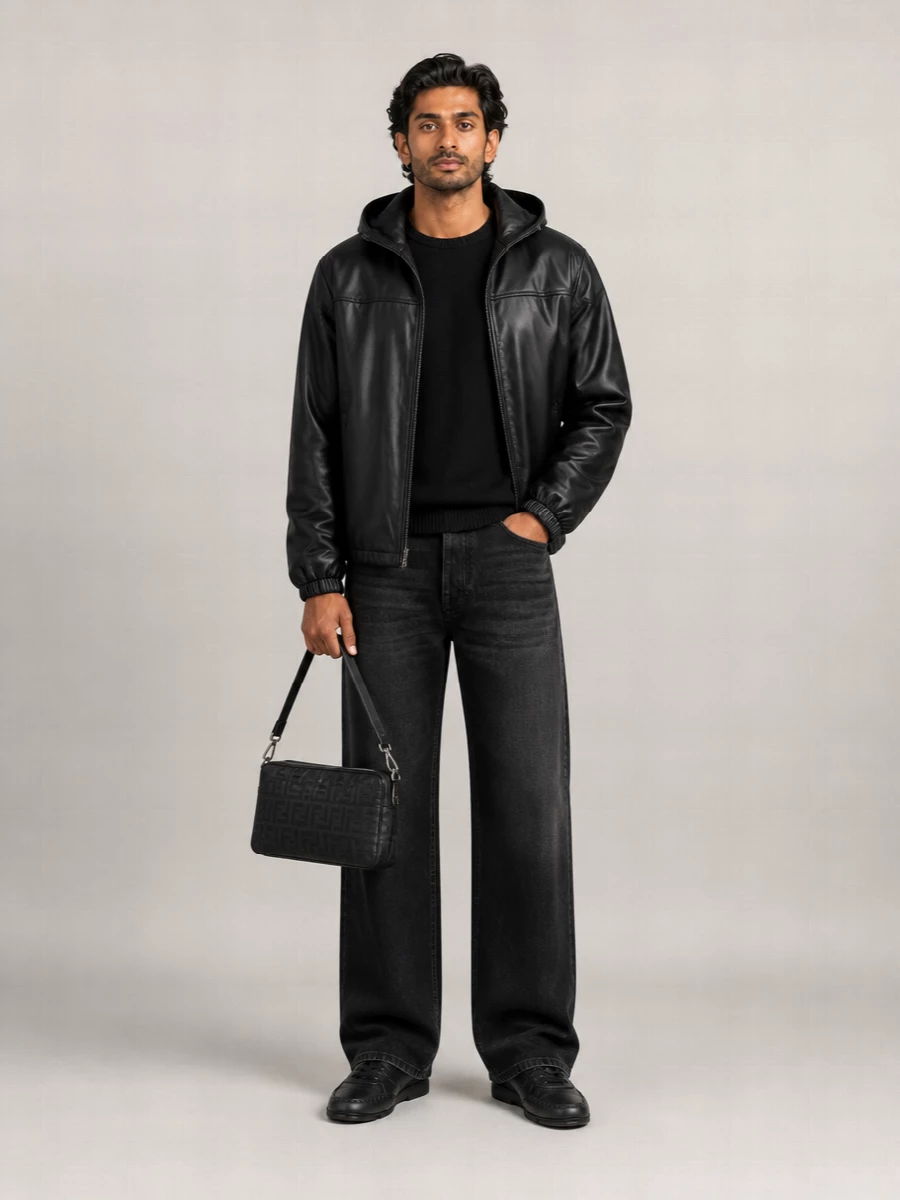 Fendi Leather Padded Jacket
