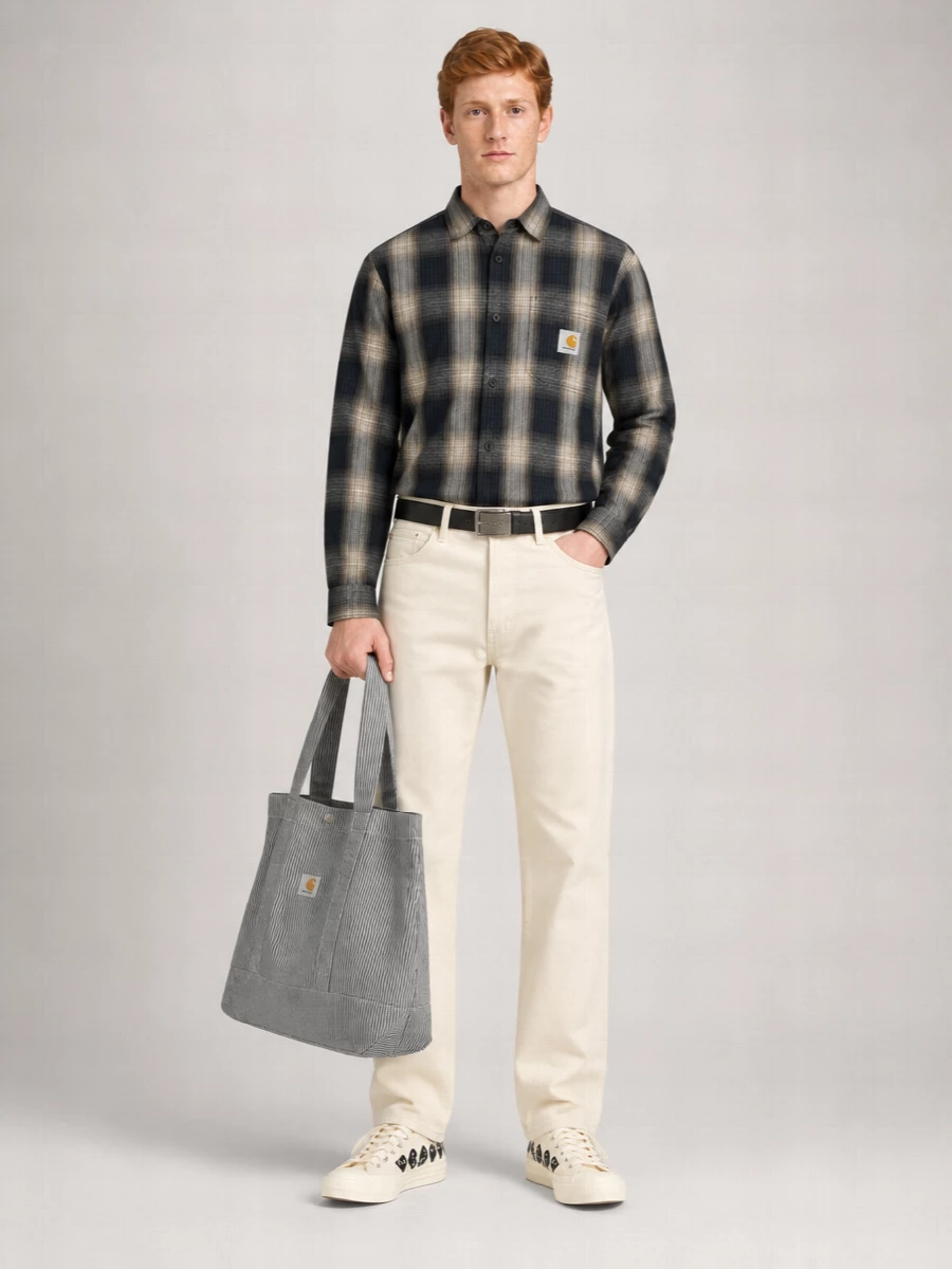 Carhartt Wip Harlin Check Shirt Button Down Collar