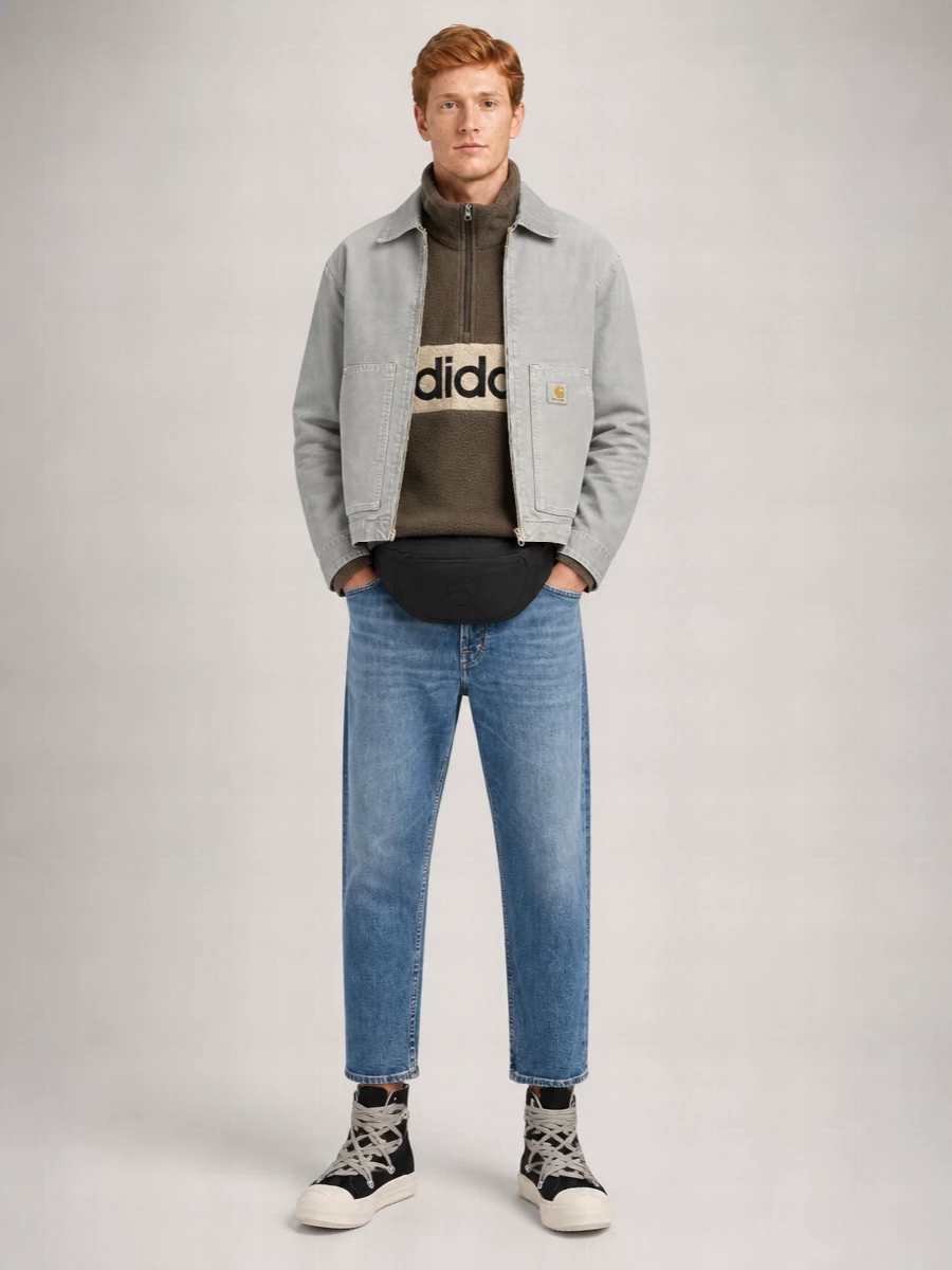 Rick Owens Drkshdw Canvas High-Top Sneakers