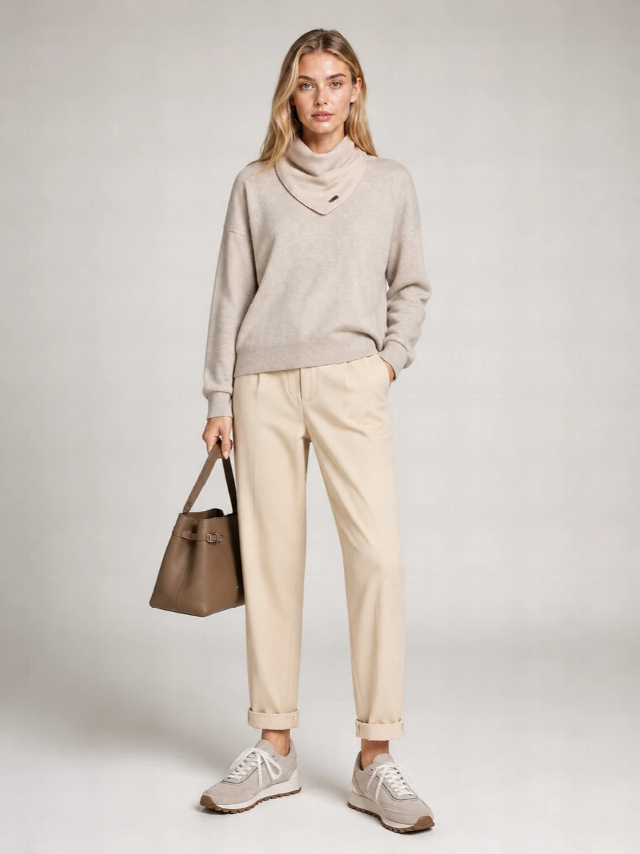 Brunello Cucinelli Cashmere Ribbed Crew Neck Sweater
