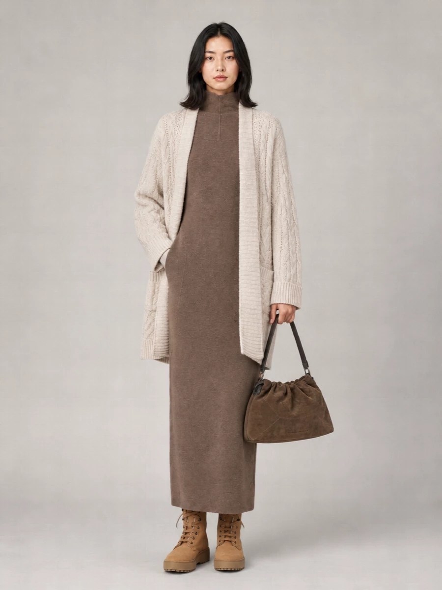 Ermanno Scervino cashmere cable-knit long-sleeve cardigan