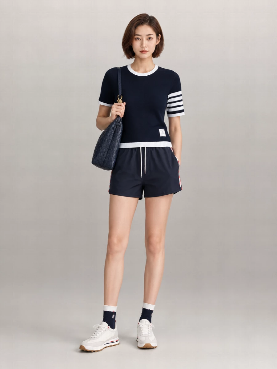 Thom Browne Knee-Length Track Shorts