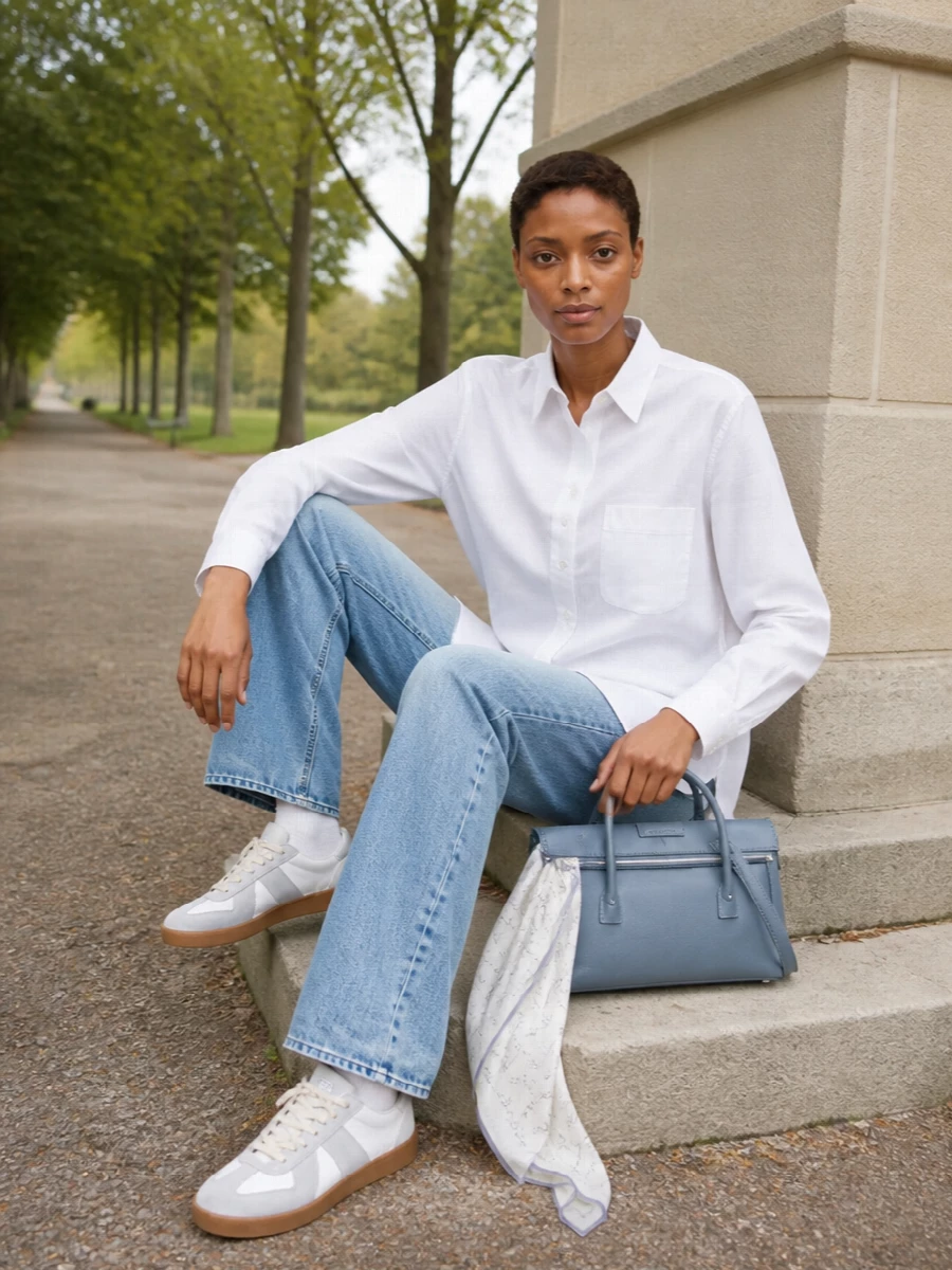 Maison margiela white shirt jeans outfit