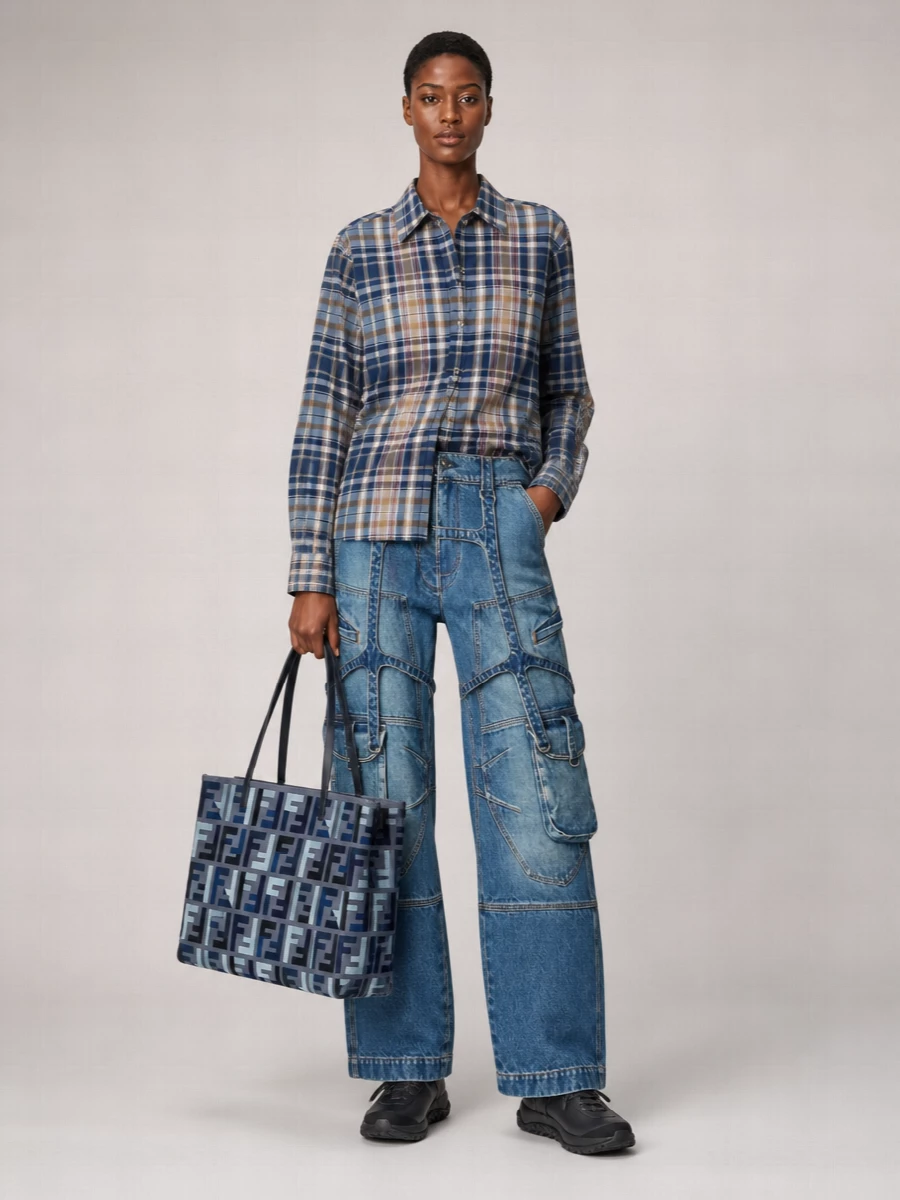 Fendi Large Canvas Tote Bag