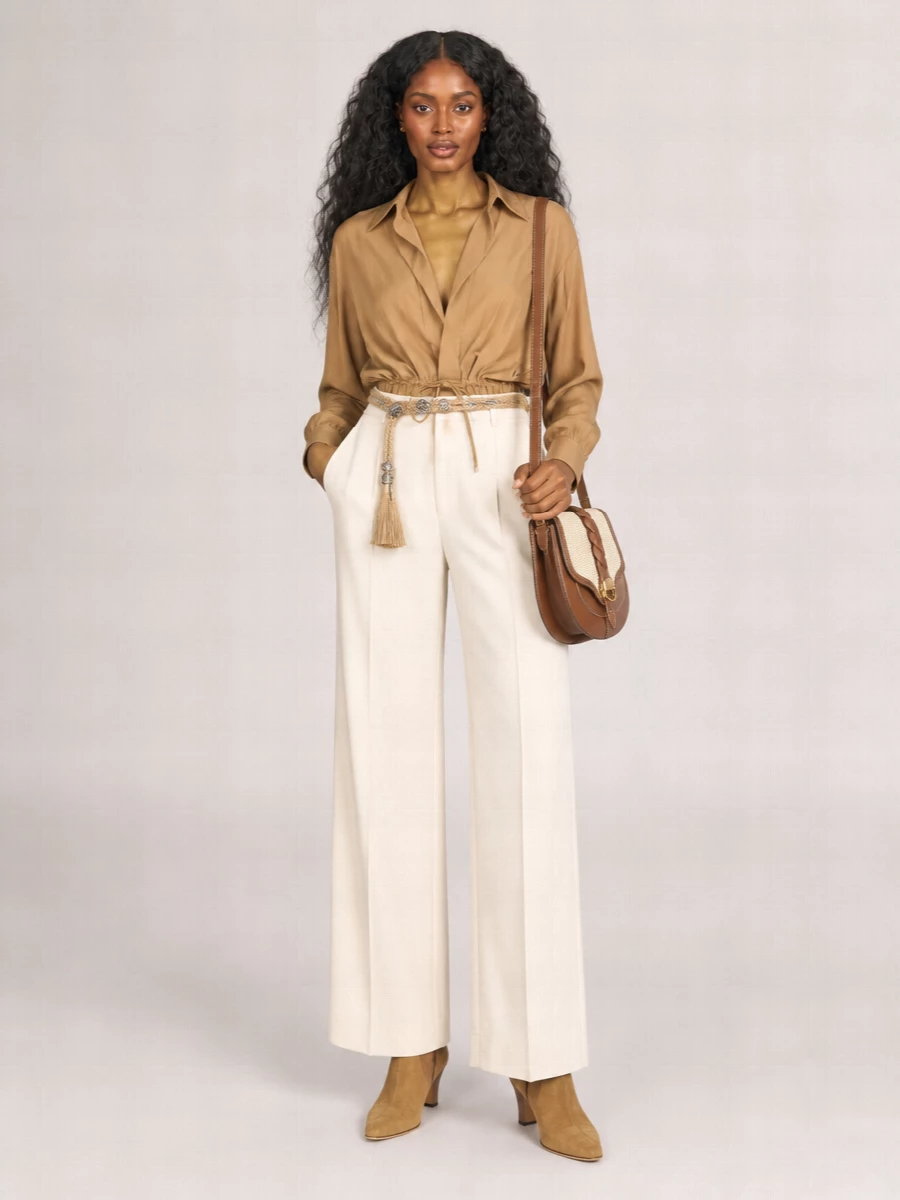 Isabel Marant Satin V-Neck Wrap Blouse