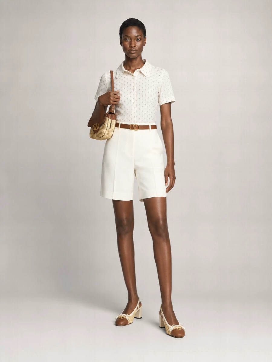 Valentino Garavani Floral-Print Short-Sleeve Shirt