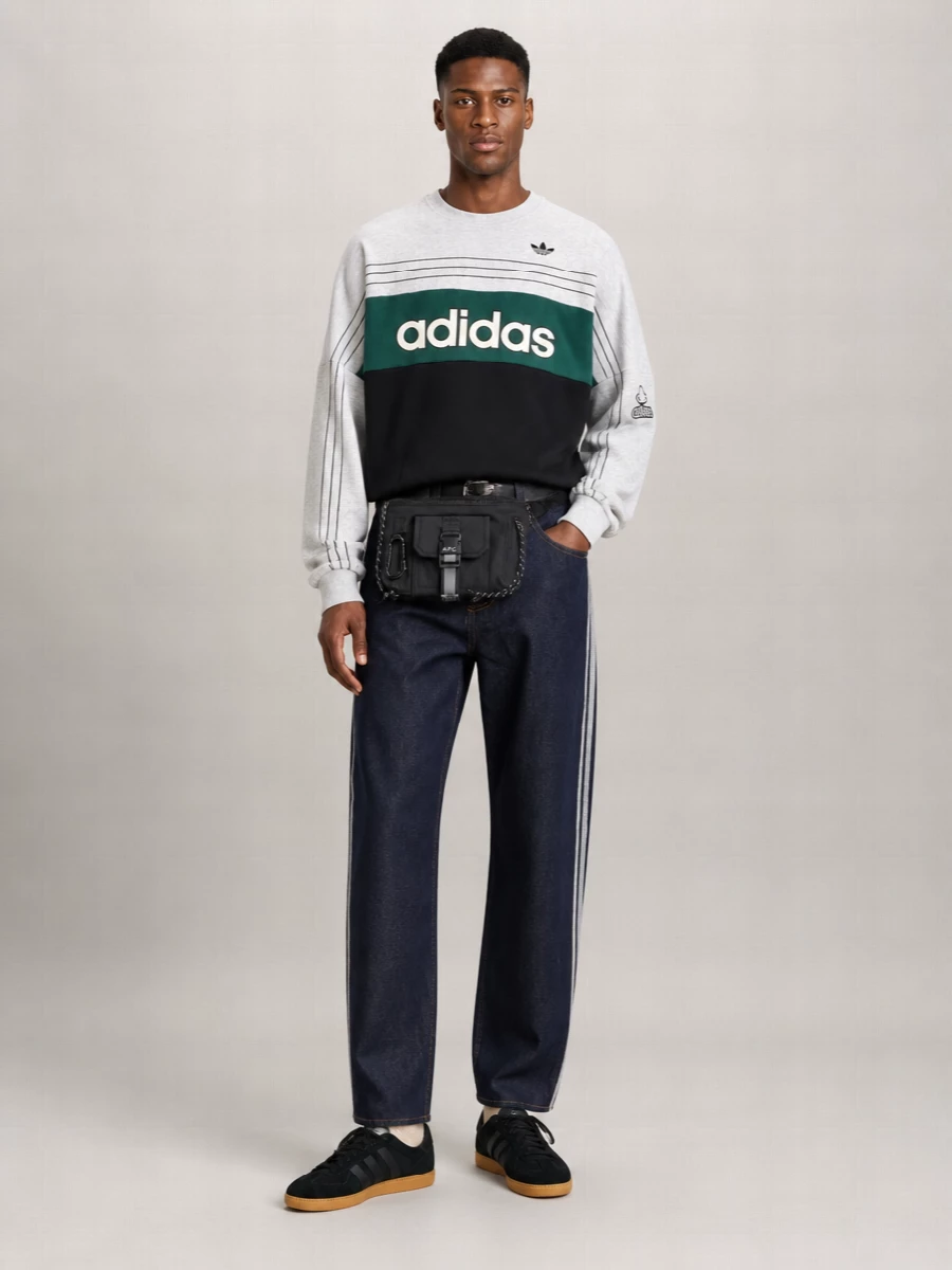 Adidas Straight-Leg Denim Jeans