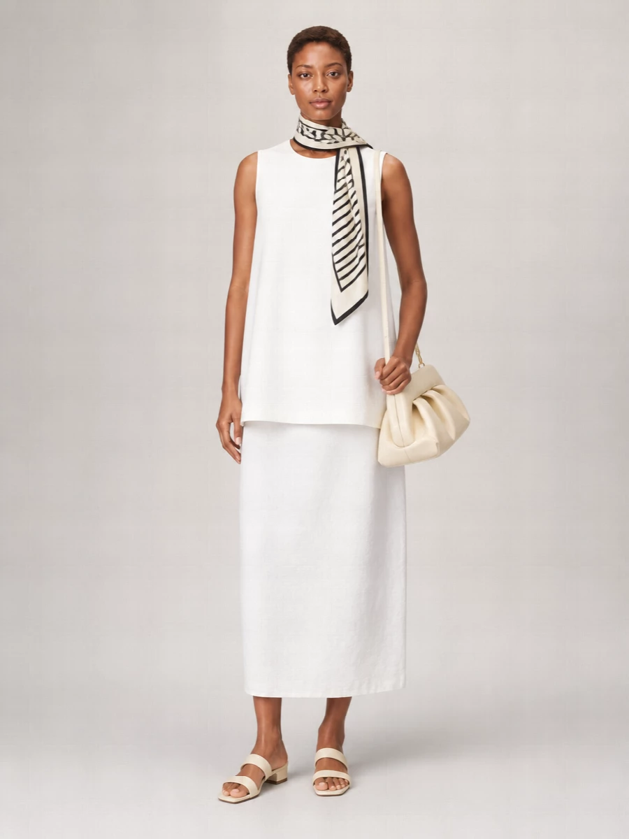 Semicouture Linen Short Dress