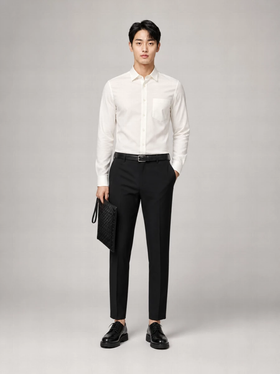 Prada Virgin Wool Straight-Leg Cropped Trousers