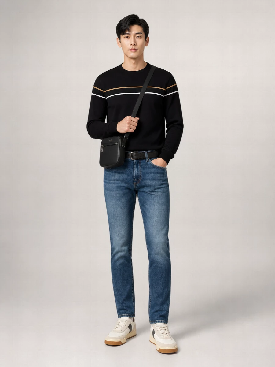 Boss Cotton Regular-Fit Long-Sleeve Sweatshirt