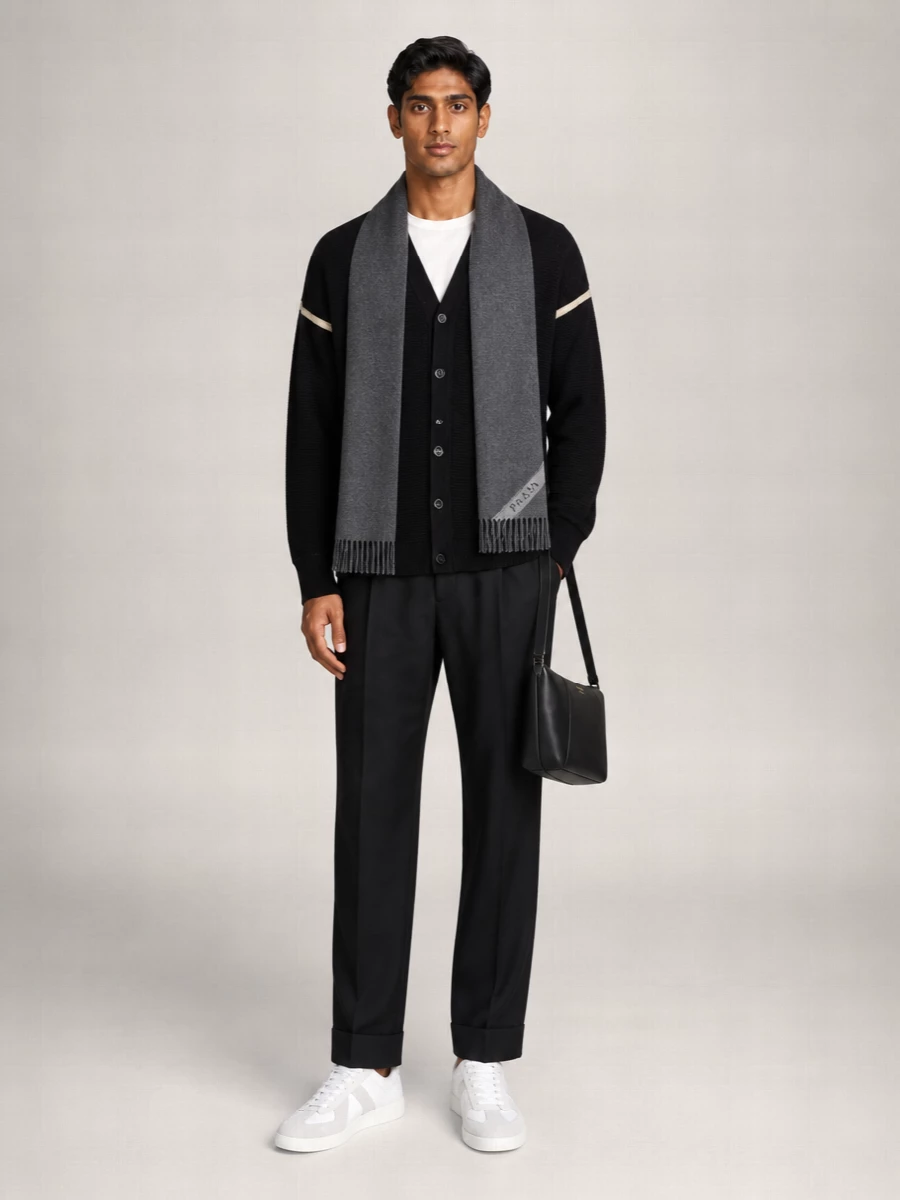 Maison Margiela Virgin Wool V-Neck Buttoned Cardigan