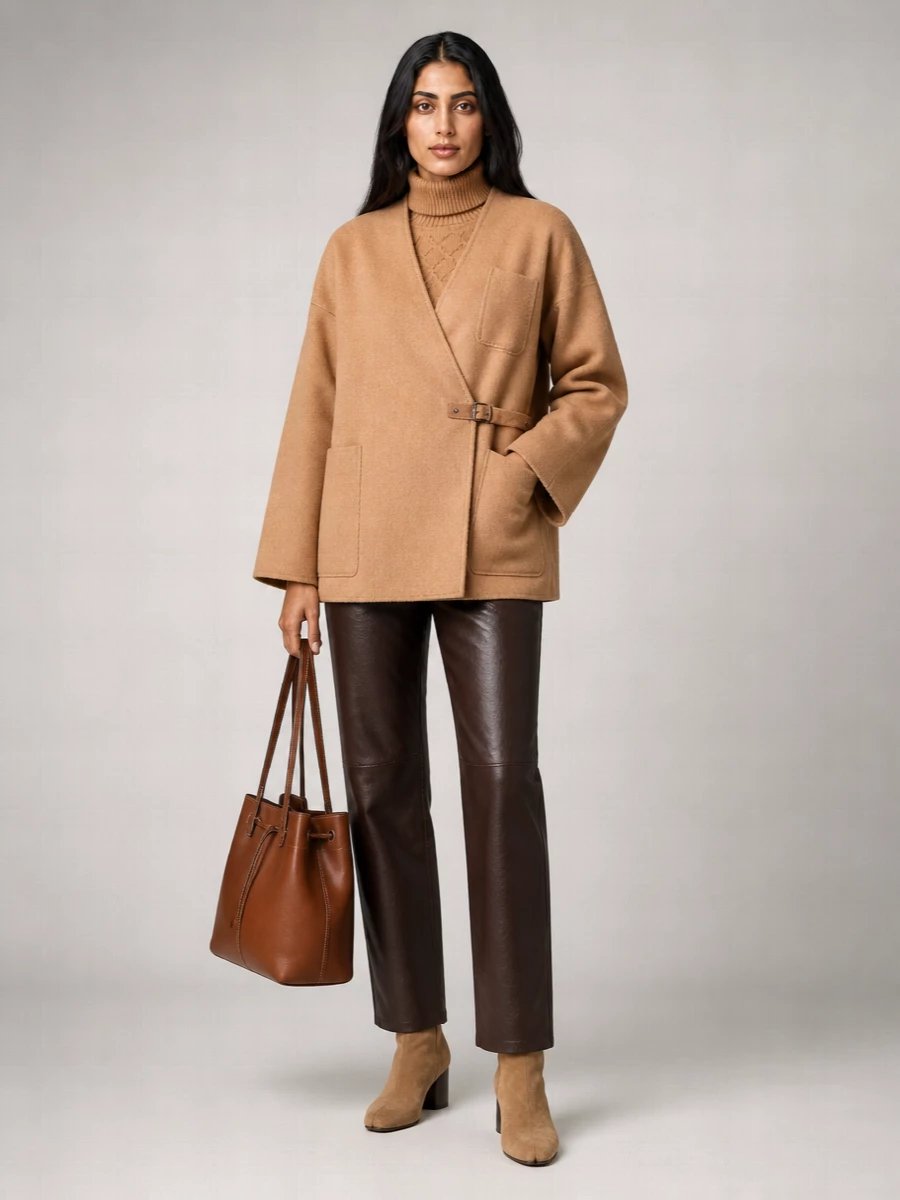 Max Mara camel hair fitted jacket