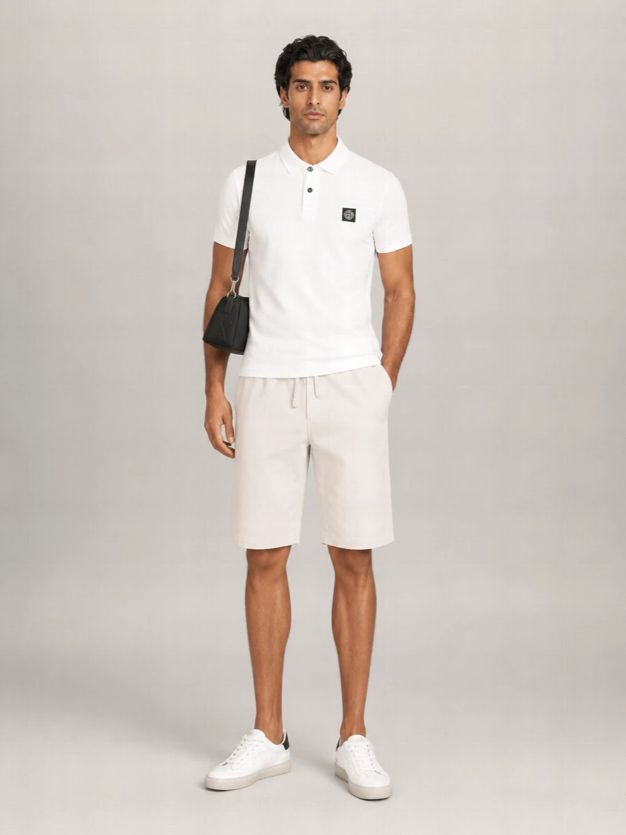 Stone Island Cotton Piqué Slim-Fit Short-Sleeve Polo Shirt