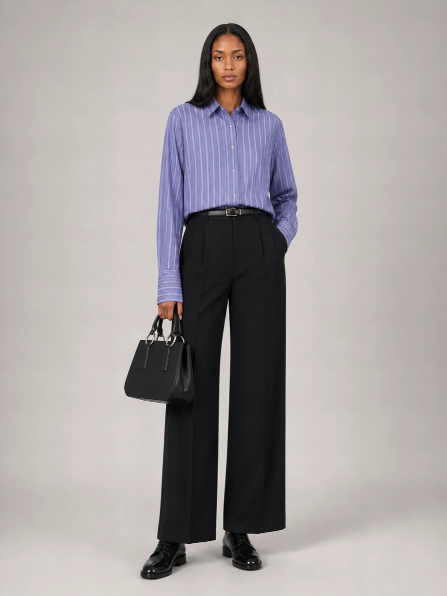 Maison Margiela Striped Cotton Long-Sleeve Shirt