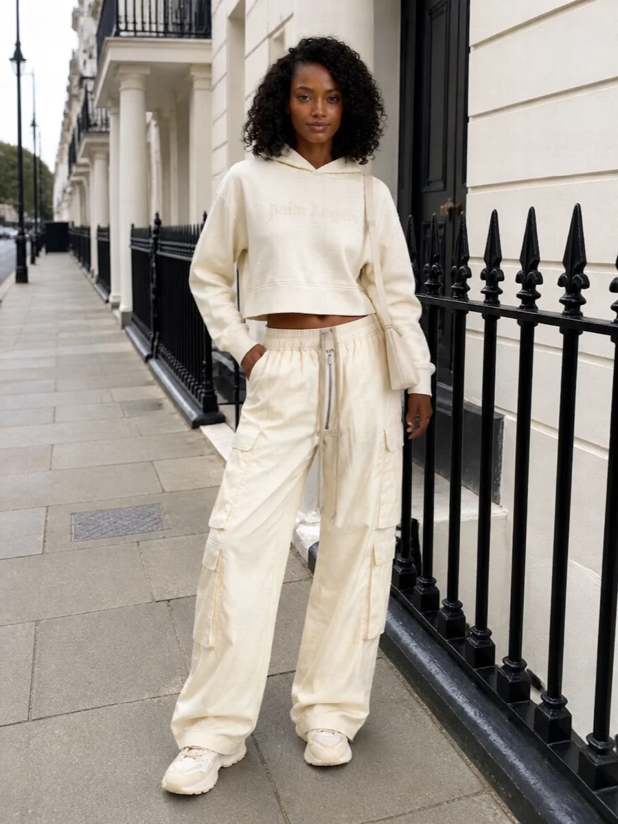 Palm angels hoodie rick owens cargo outfit