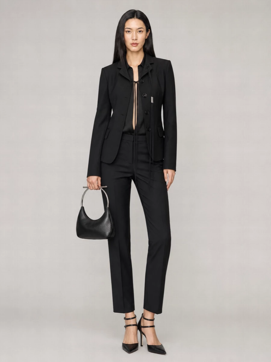 Ann Demeulemeester Cotton slim-fit deconstructed jacket | The