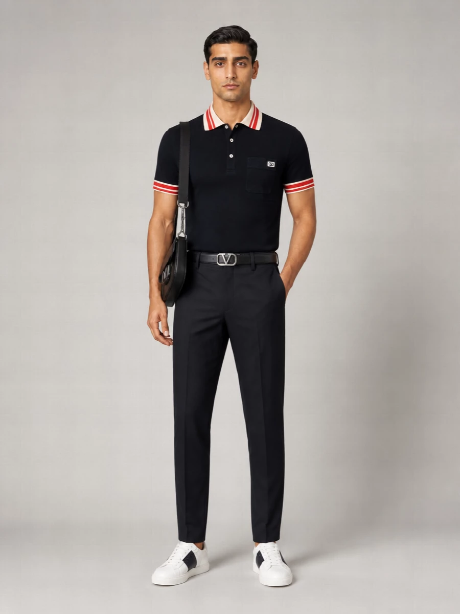 Valentino Cotton Short-Sleeve Polo Shirt