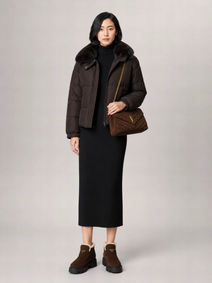 Yves Salomon down quilted puffer coat