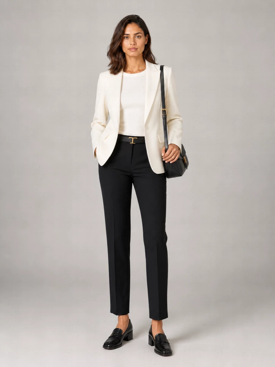 Pinko Crepe Mid-Rise Straight-Leg Suit Trousers