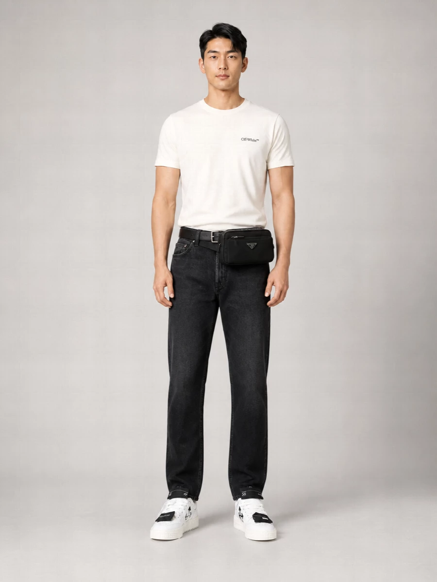 Off-White Cotton Printed T-Shirt