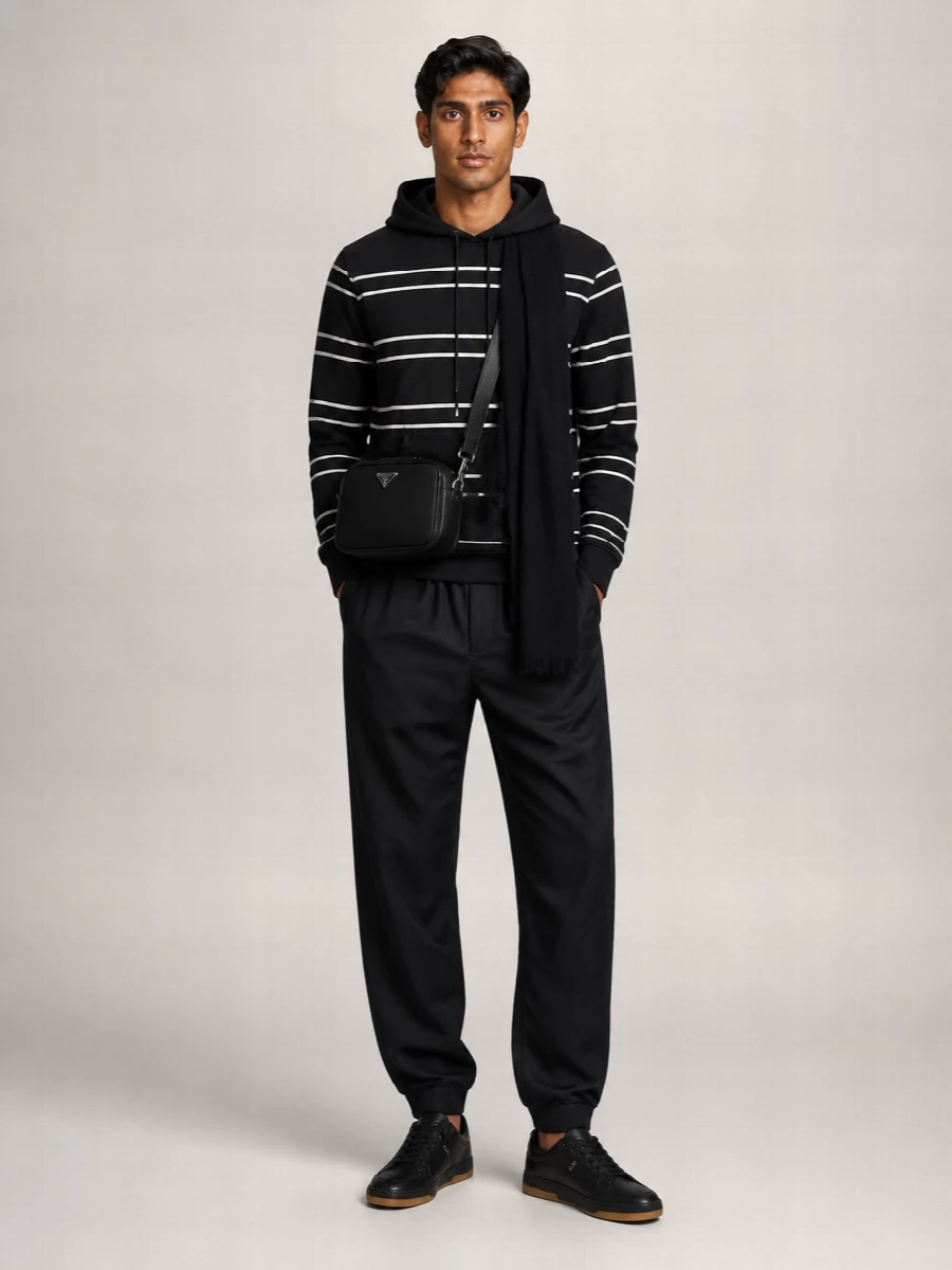 Saint Laurent striped hoodie