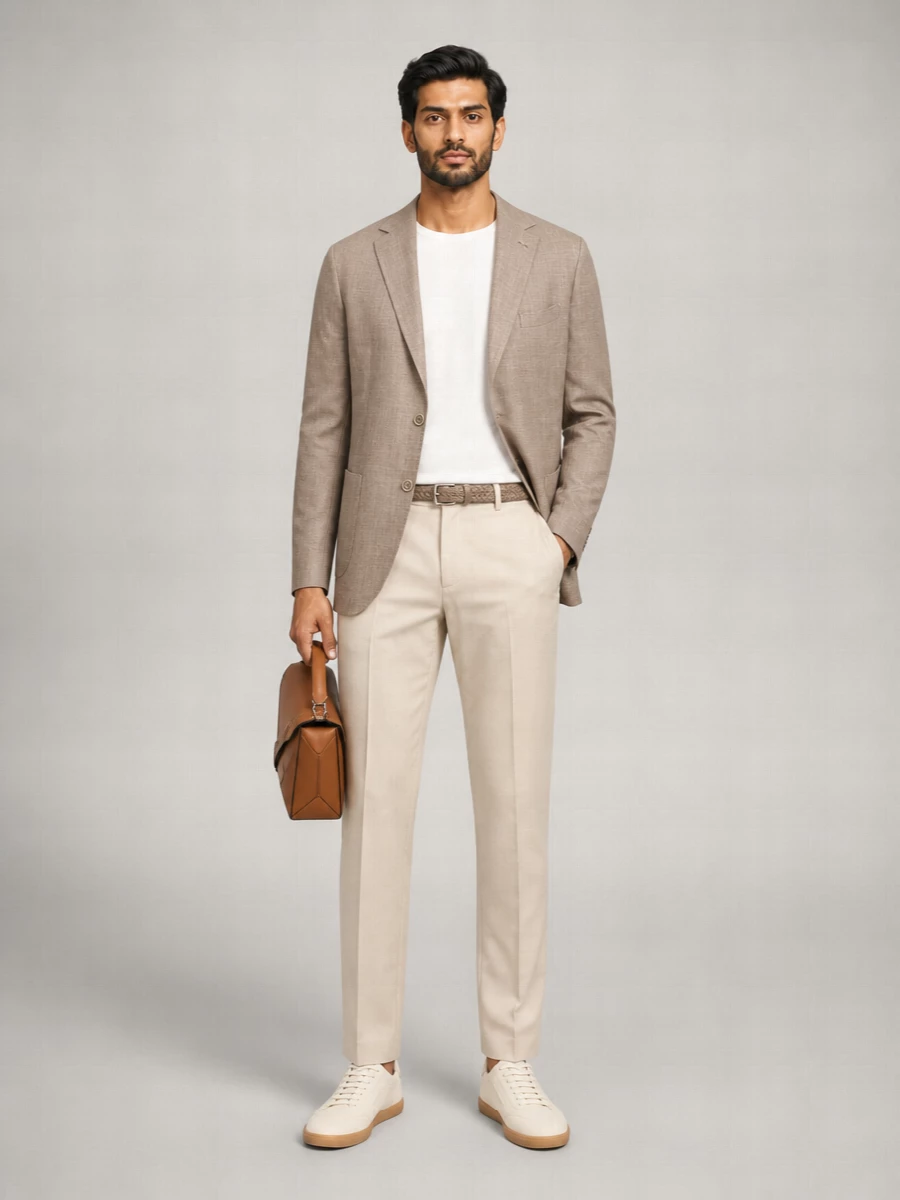 Eleventy Linen-Blend Blazer