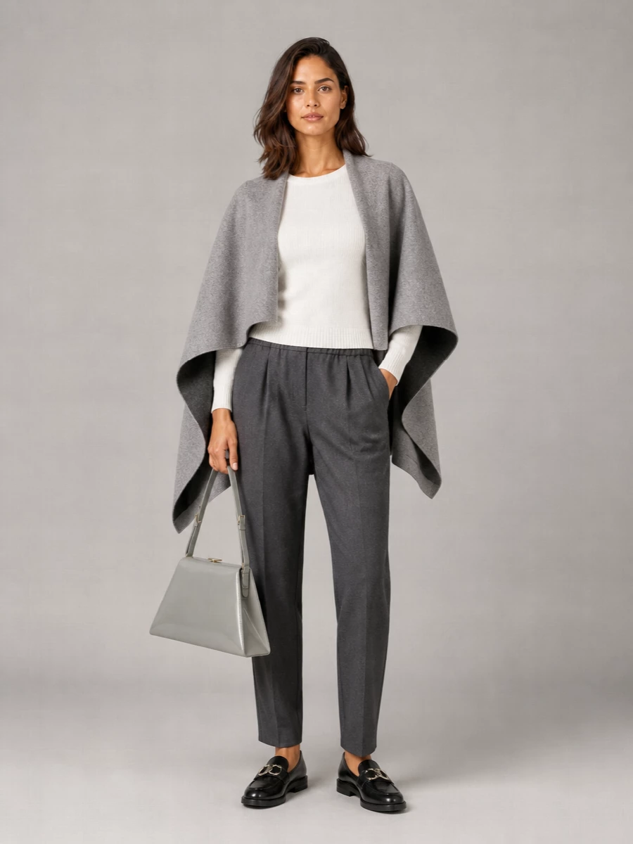 Giorgio Armani Wool Silk Cashmere Stretch Relaxed-Fit Pants