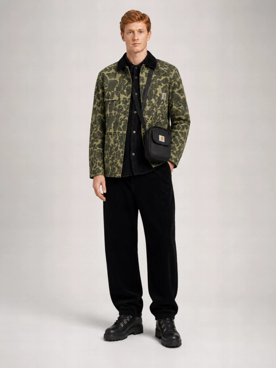 Carhartt Wip Camouflage Pattern Chore Coat Front Pockets