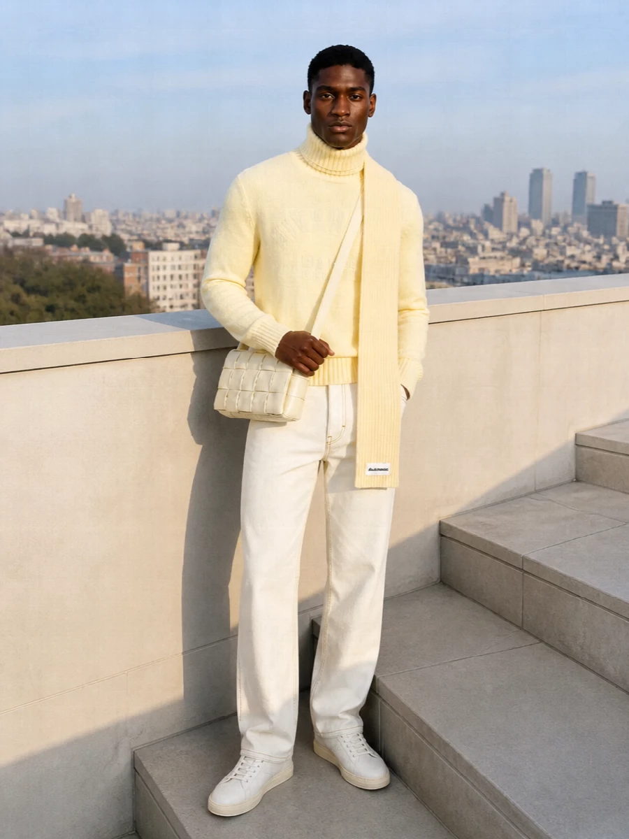 Givenchy butter sweater ivory trousers sneakers