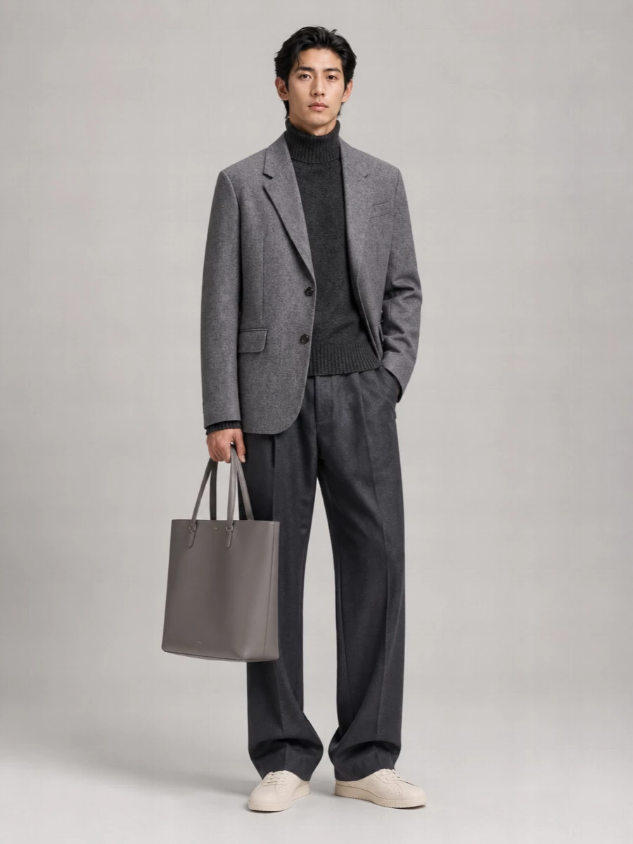 Ami Paris Virgin Wool Double-Breasted Blazer