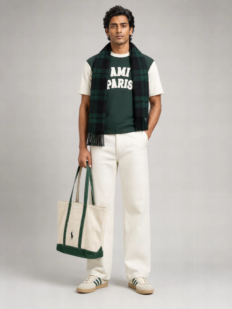 Ami Paris Cotton Logo T-Shirt