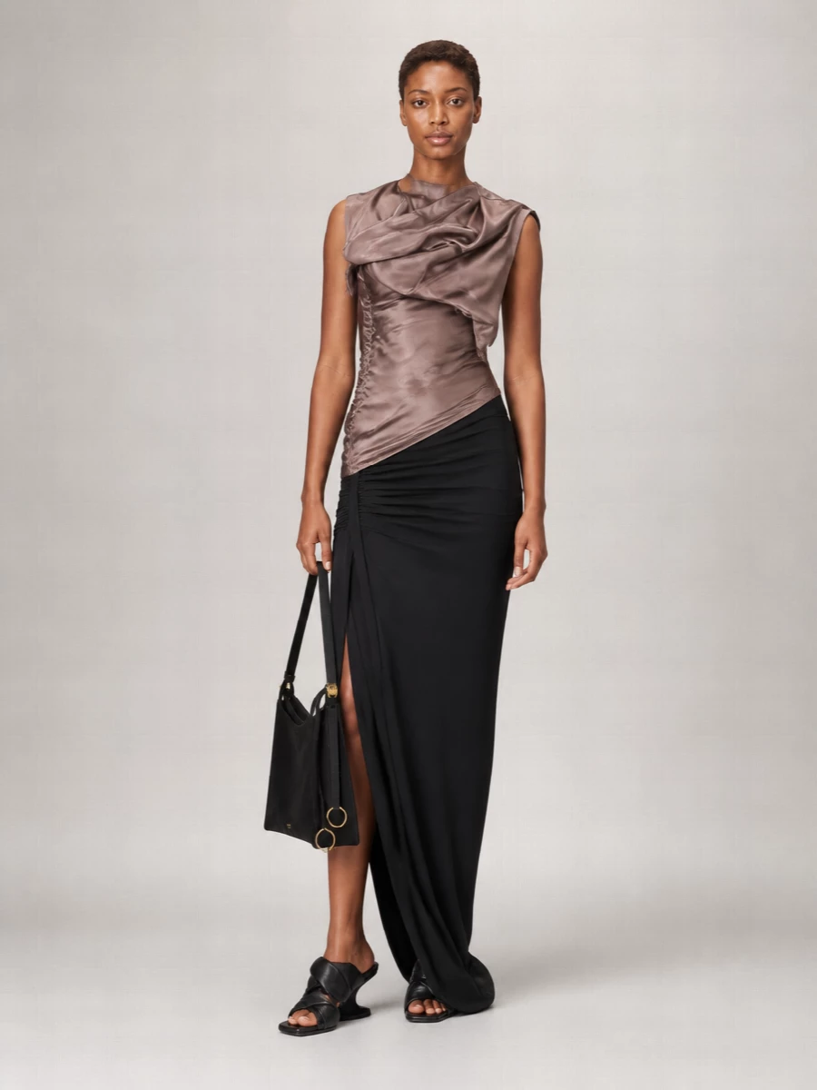Rick Owens Sleeveless Asymmetric Shirt