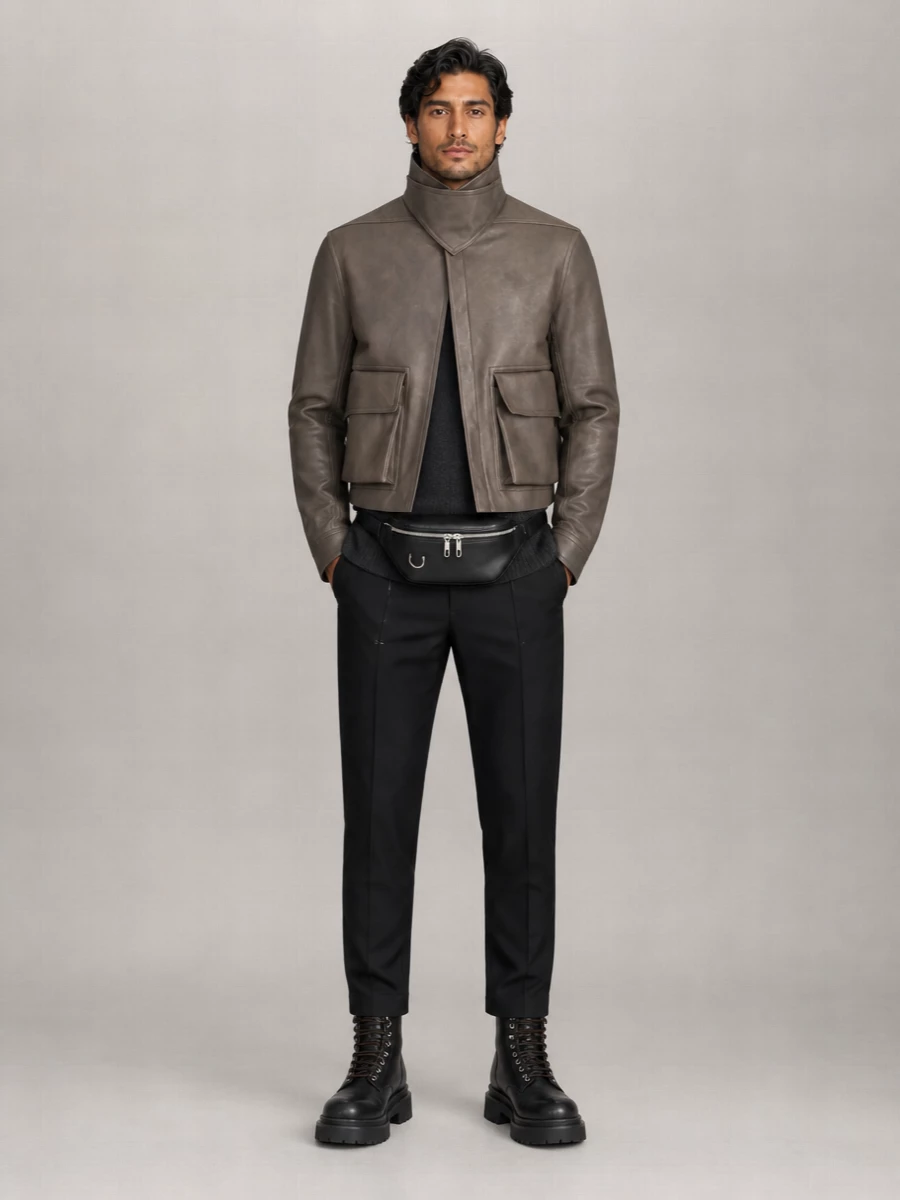 Rick Owens Leather Coat