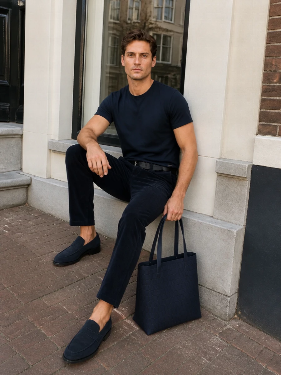 Tom ford navy tshirt isabel marant cord trousers