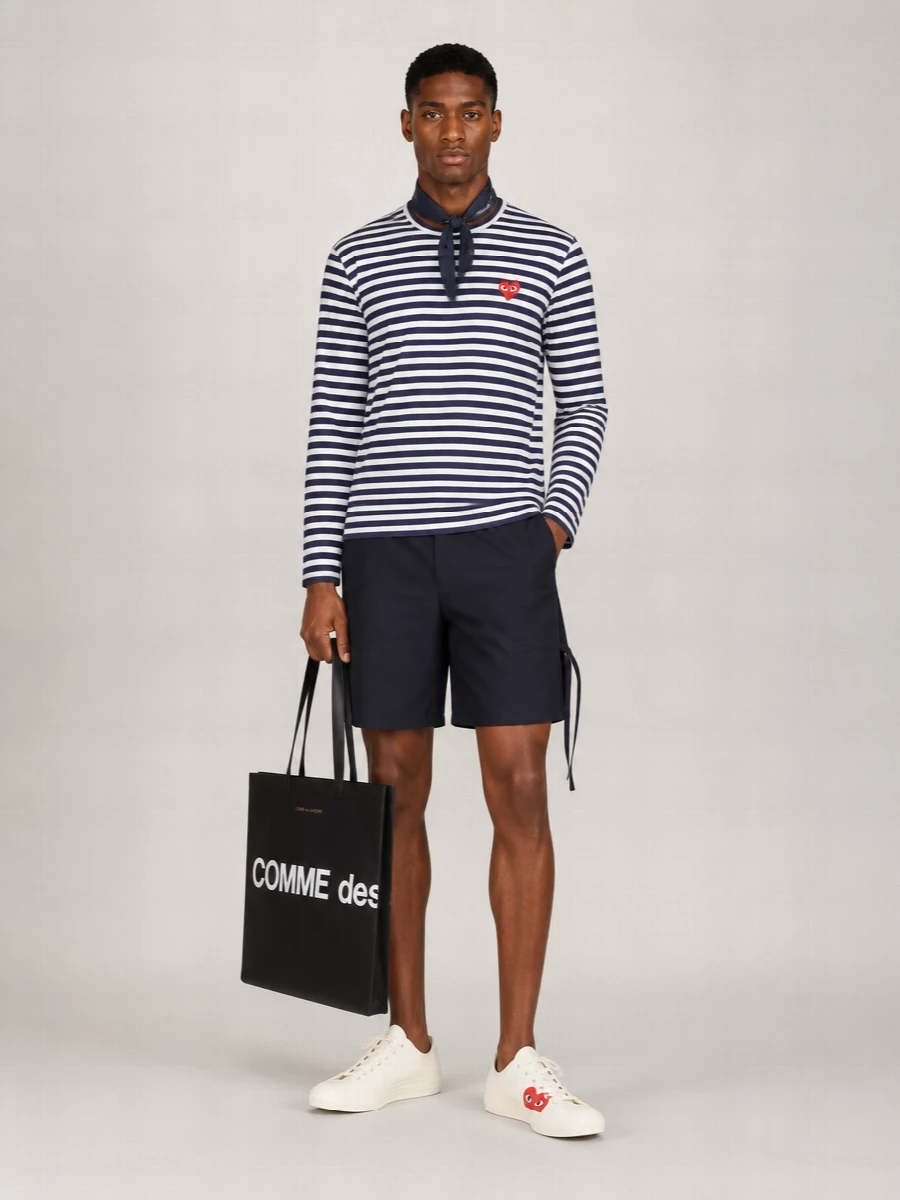 Comme Des Garçons Striped Cotton Long-Sleeve T-Shirt