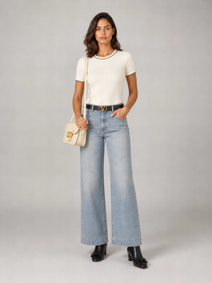 Valentino Denim Straight-Leg Jeans