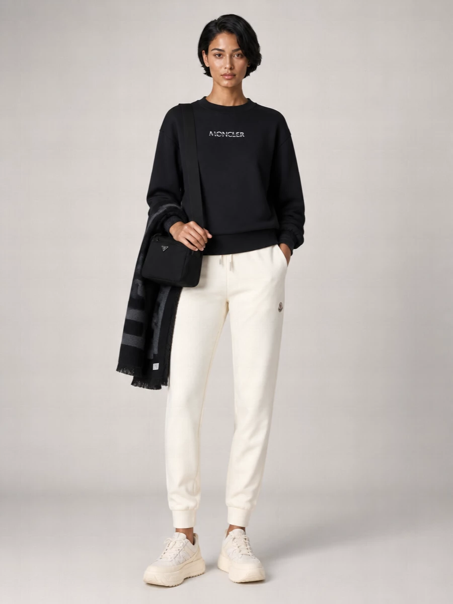 Moncler Relaxed-Fit Logo-Print Sweatshirt