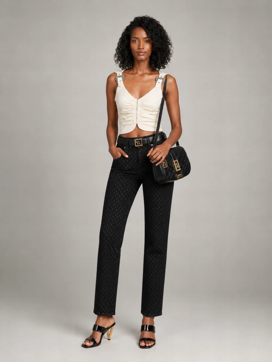Versace Jeans Couture High-Rise Slim-Fit Jeans