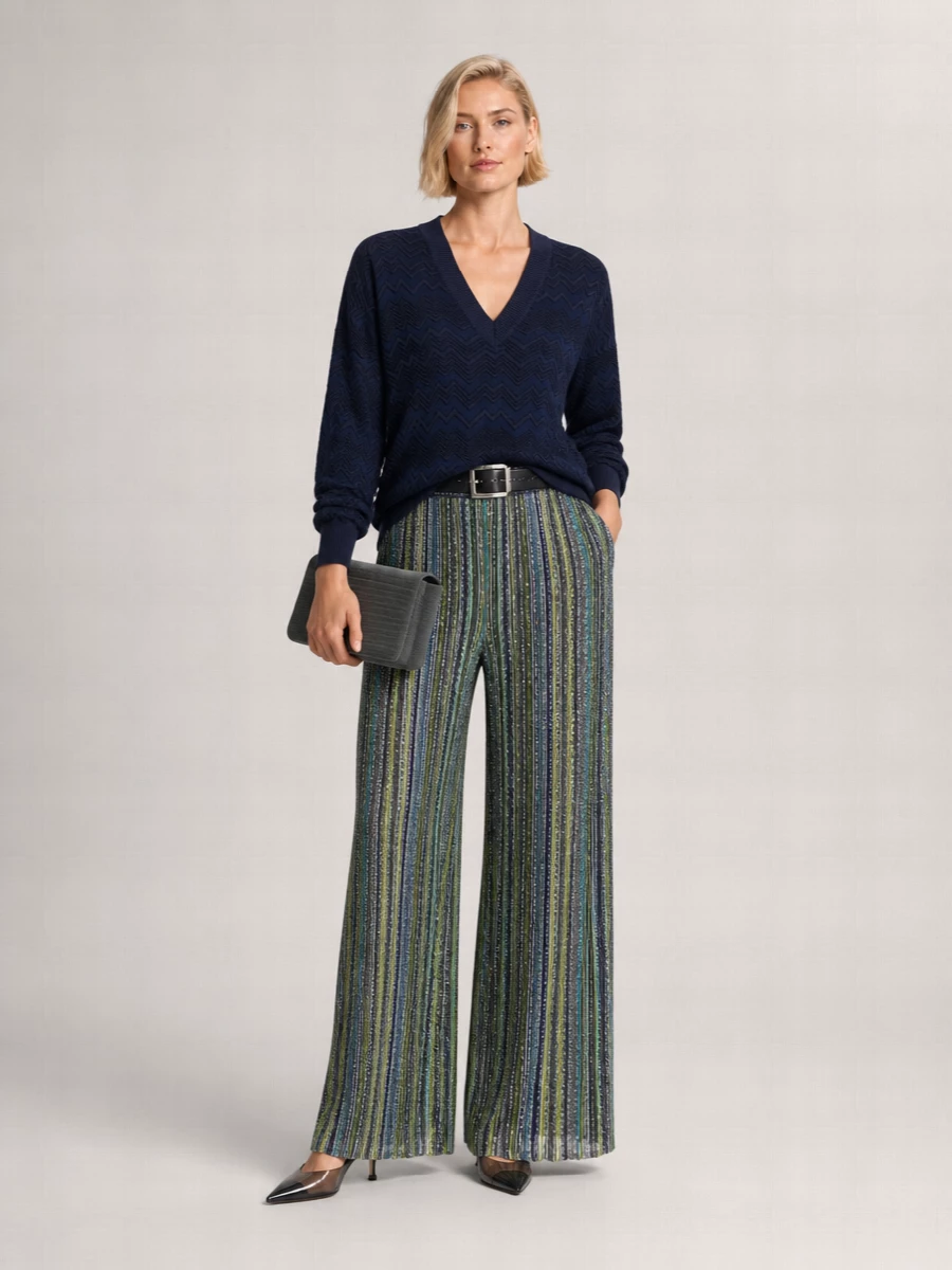 Missoni Metallic Wide-Leg Trousers