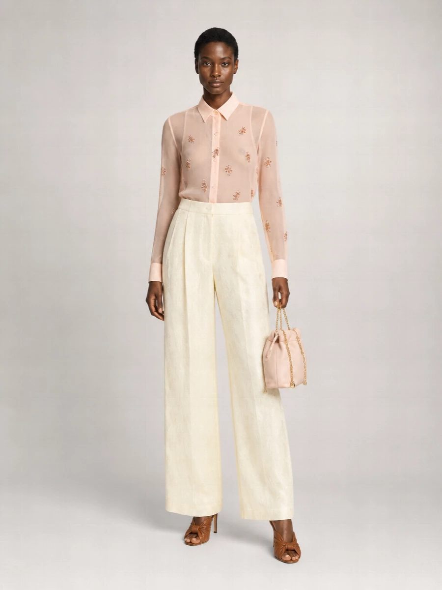 Fendi Silk Wide-Leg Trousers